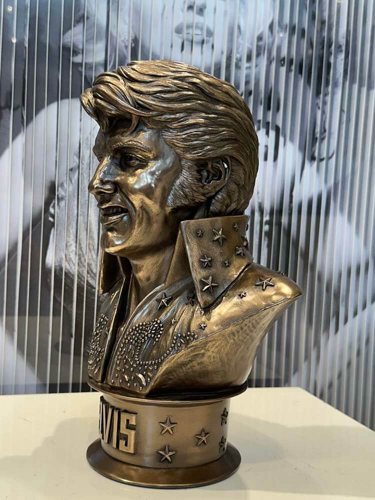 Elvisly Yours Elvis Presley Bust Bronze 